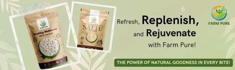 Assortment of traditional Indian superfoods including makhana and sattu